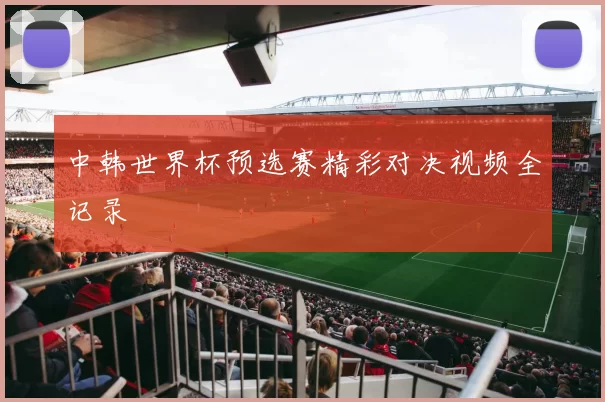 中韩世界杯预选赛精彩对决视频全记录