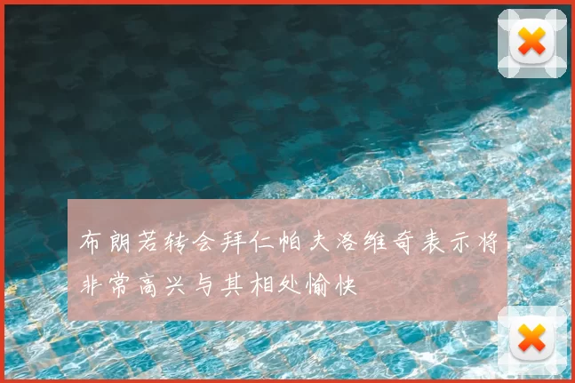 布朗若转会拜仁帕夫洛维奇表示将非常高兴与其相处愉快